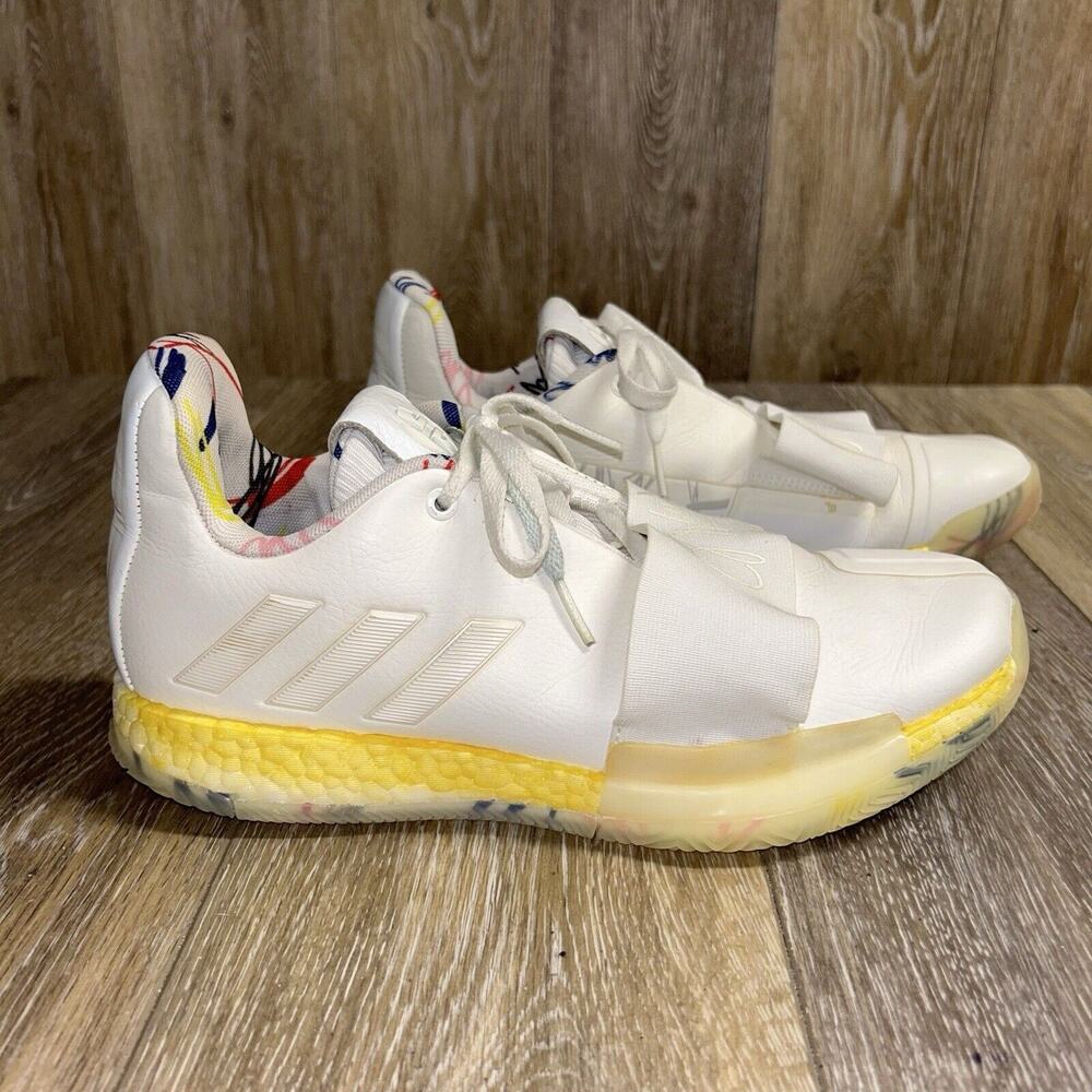 Adidas Harden Vol 3 Doodle Cloud White G54022 Boost Mens Size 8 Basketball Shoes